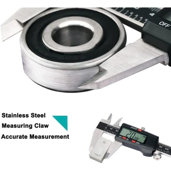 Caliper Measuring Tool, Vernier Caliper with Stainless Steel,(6Inch/150mm) - Picture 3 of 6